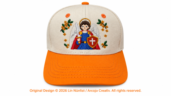 Arcojo Kinder Cap – Hl. Erzengel Michael -100 % Baumwolle