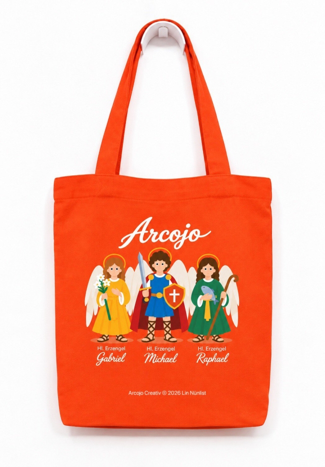 Arcojo Drei Erzengel 100% Baumwolltasche – Original Design